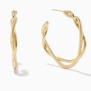 Uncommon James Gold Twisted Vermeil Hoop Earrings